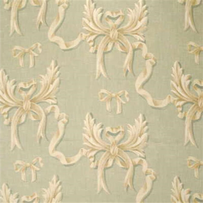 Mulberry Fabric FD248.R13 Ophelia's Bow Pale Aqua