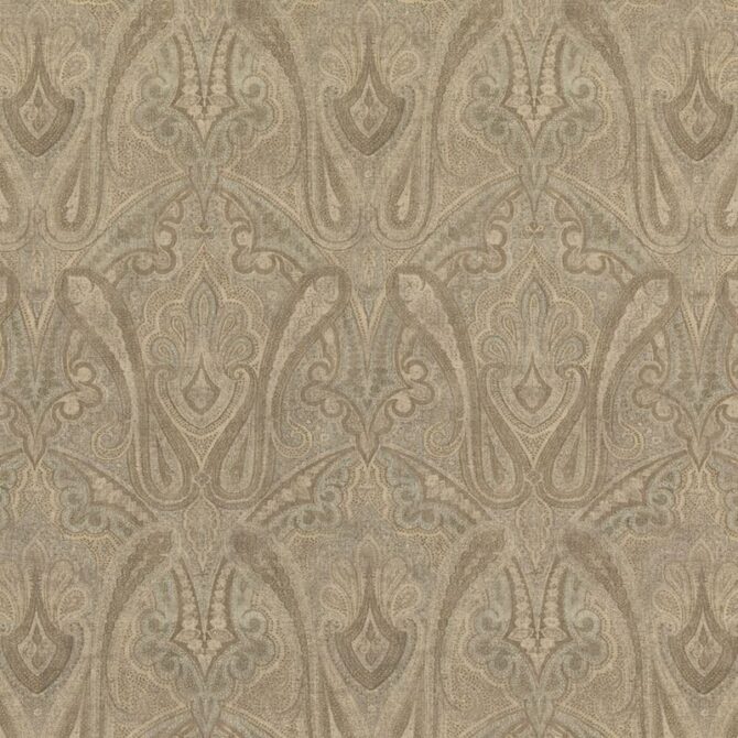 Mulberry Fabric FD307.S40 Canvas Paisley Mineral