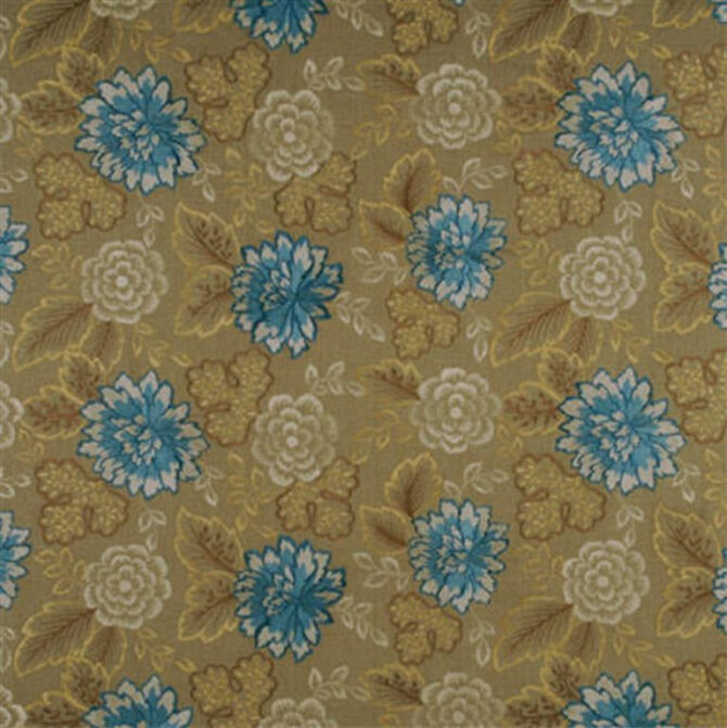 Mulberry Fabric FD650.R32 Constanza Teal/Gold