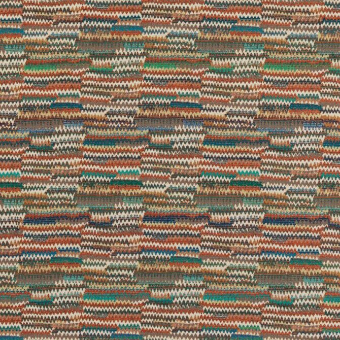 Mulberry Fabric FD781.T69 Landscape Teal/Spice