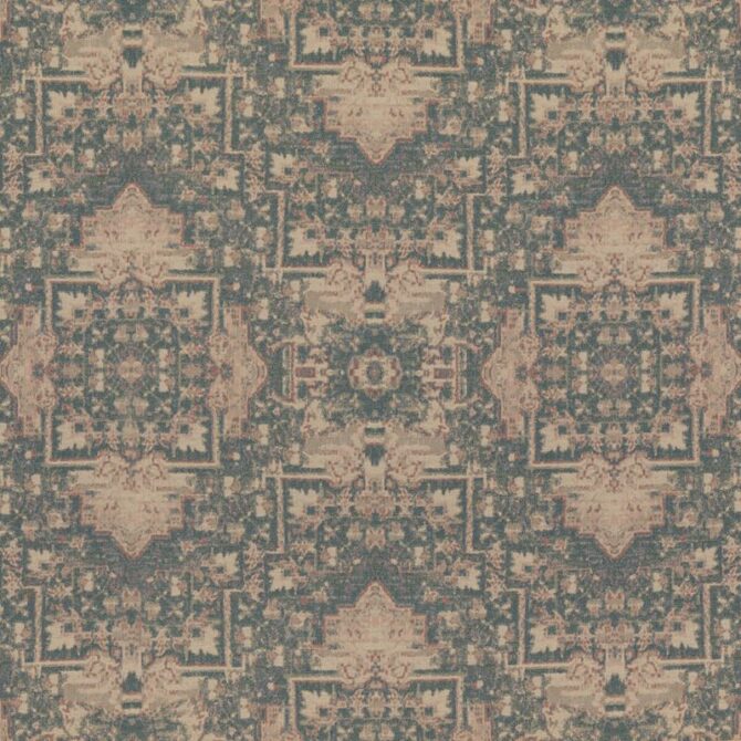 Mulberry Fabric FD782.G16 Faded Tapestry Blue/Stone