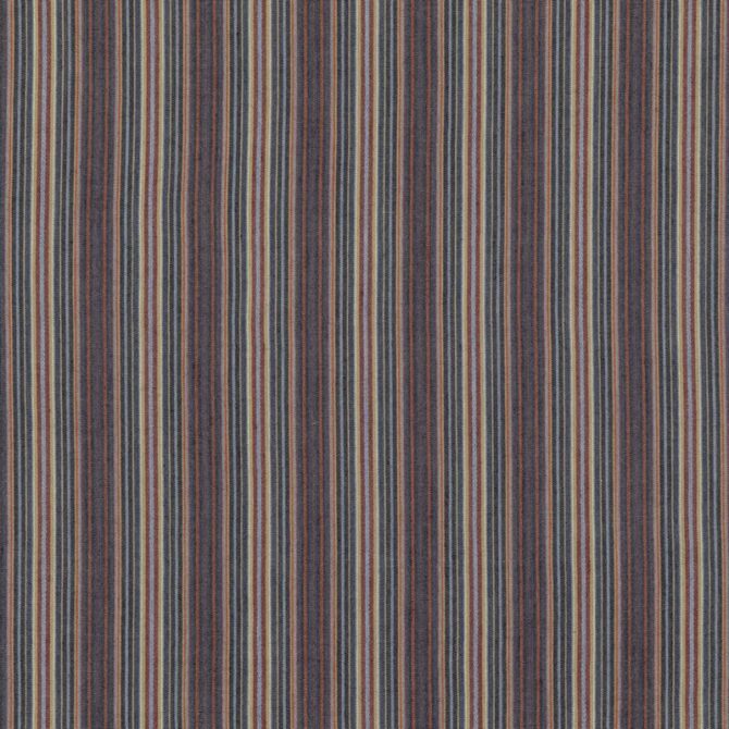 Mulberry Fabric FD789.G103 Falconer Stripe Indigo/Red