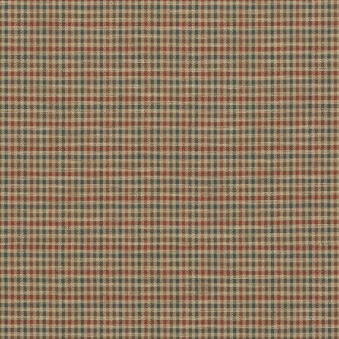 Mulberry Fabric FD810.R50 Babington Check Teal/Spice