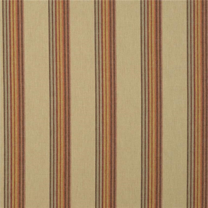 Mulberry Fabric FD614.N107 Twelve Bar Stripe Sand/Rose